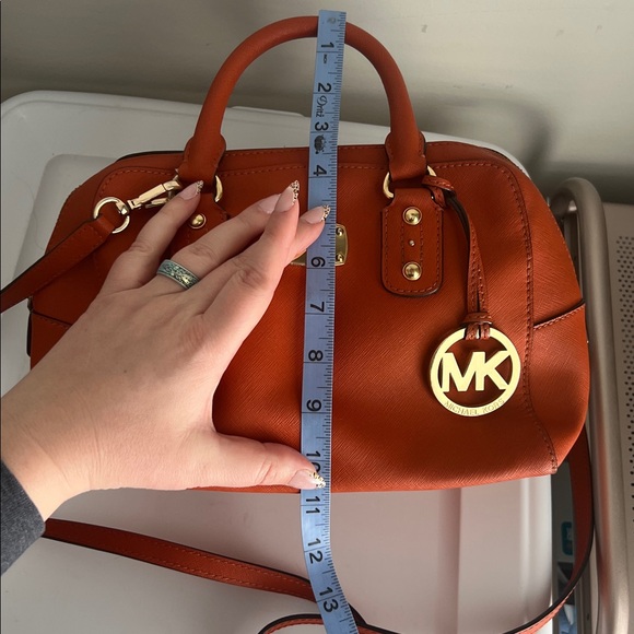 Michael Kors saffiano orange leather satchel + crossbody - Picture 13 of 14
